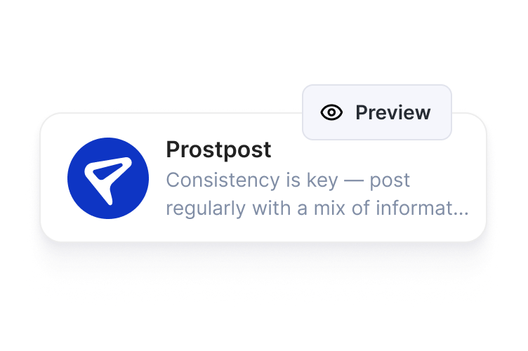 Bot post preview