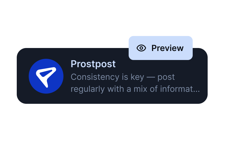 Bot post preview